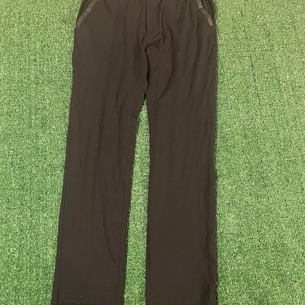 Lululemon Mens Black Tall Track Pants Straight Leg Zipper Pockets Athleisure